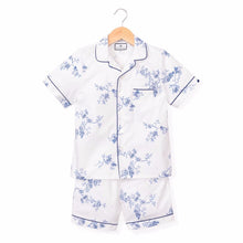 Load image into Gallery viewer, Indigo Floral Little Girl Pajama Short Set