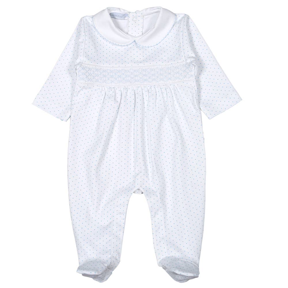 Aiden Smocked Pima Footie