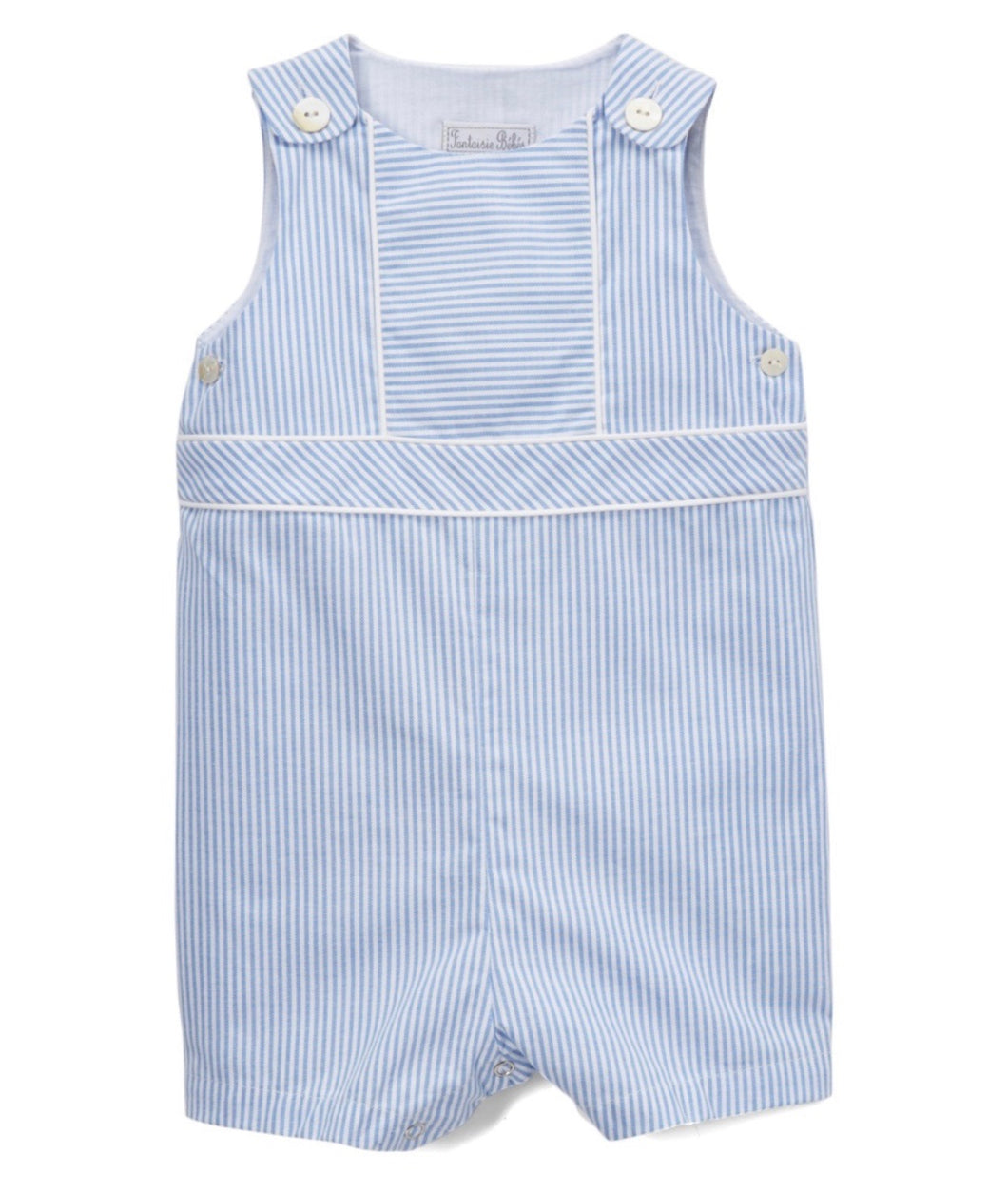 Classic Blue & White Striped Shortalls