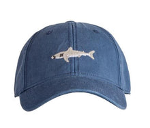 Load image into Gallery viewer, Great White Shark on Navy Blue Hat