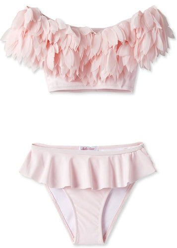 Rose Pink Chiffon Petal Bikini