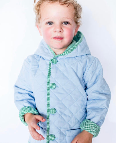 Blue Quilted Jacket
