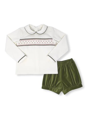 Oh Christmas Tree Liam Banded Short Set
