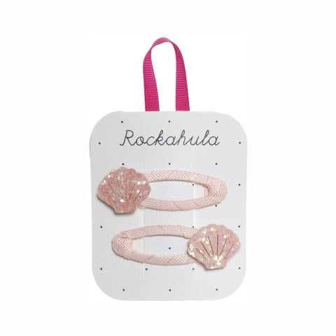 Shimmer Pink Shell Clips