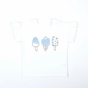 Ruffled Ice Cream Shirt and Short Set